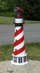 5 ft. American Lighthouse on Rock Base