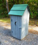 Miniature wooden outhouse plans