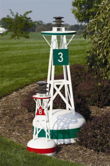 Large lawn buoys made of PVC with solar light