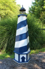 5 ft. painted lawn lighthouse with base plans
