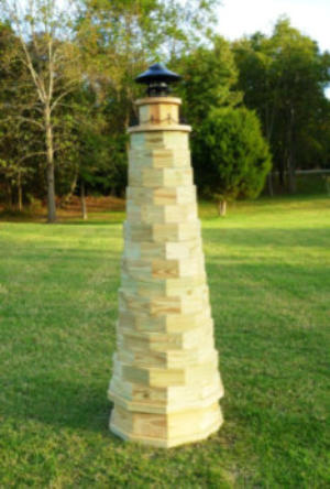 6 ft. natural treated lawn ligthouse