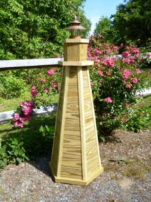 4 ft. lawn lighthouse made of treated lumber