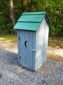 Miniature DIY outhouse plans