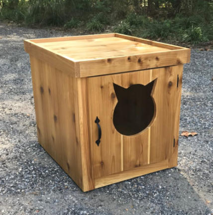 Wooden Litter Box Enclosure