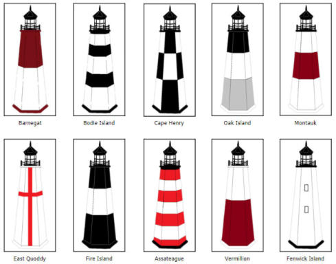 Lawn lighthouse paint color schemes