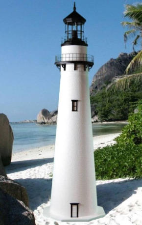 Fenwick Island stuccol lawn lighthouse