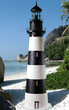 Bodie Island stucco lawn lighthouse