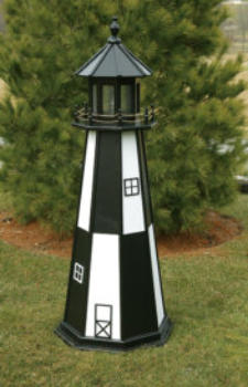 Wooden Cape Henry lawn lighthouse