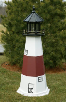 Wooden Montauk lawn lighthouse
