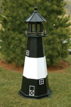 Wooden Tybee lawn lighthouse