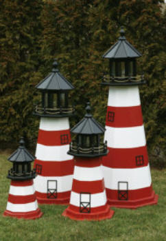 Wooden Assateague lawn lighthouse