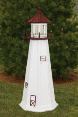 Wooden Marblehead lawn lighthouse