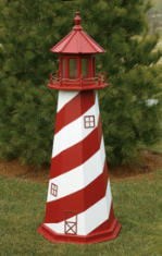Wooden White Shoal lawn lighthouse