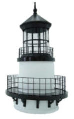 Fenwick Island Lighthouse Topper Black and White