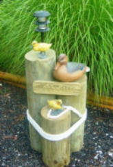 Ducks on pilings