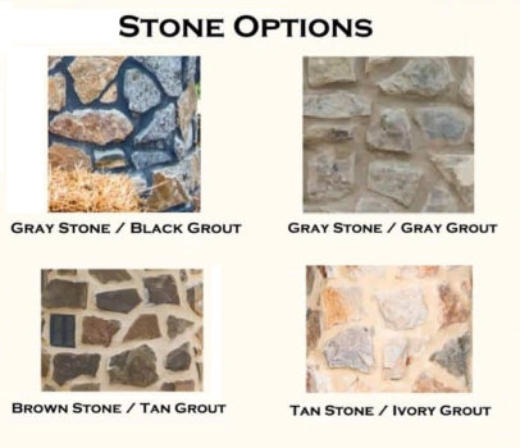 Stone and mortar color options