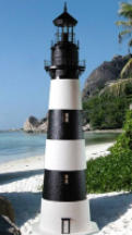 Deluxe stucco lawn lighthouse custom made