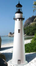 Deluxe stucco lawn lighthouse custom made