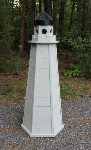 5 ft. natural treated lawn ligthouse