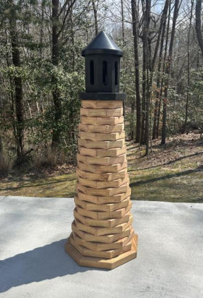 4 ft. tall lighthouse made out of wood
