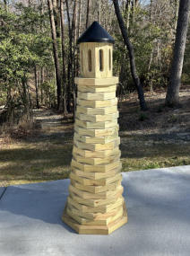 Unstained wooden lighthouse
