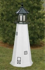 Wooden Cape Cod lawn lighthouse