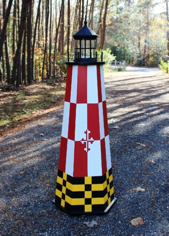 Build a 4 ft. Painted Lawn Lighthouse. Illustrated Wood Plans.