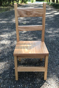 Front view of child's chair