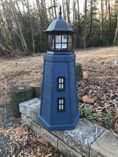 3 ft. DIY Lighthouse stained blue