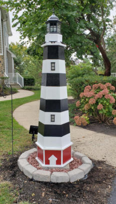 Stripes on DIY Cape Hatteras Lighthouse