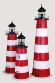 Economy Stucco Yard Lighthouses