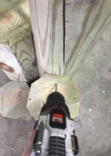 Fastening the pilings together with screws