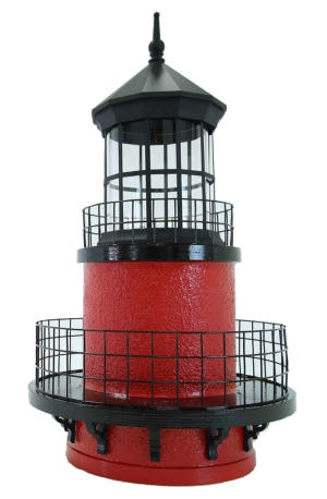 Aluminum Top for Lighthouse Beacons Lawn Lighthouse Top Assembly Glass Windows 