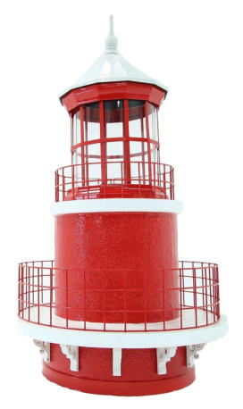 Lawn Lighthouse Top Assembly Glass Windows Aluminum Top for Lighthouse Beacons 